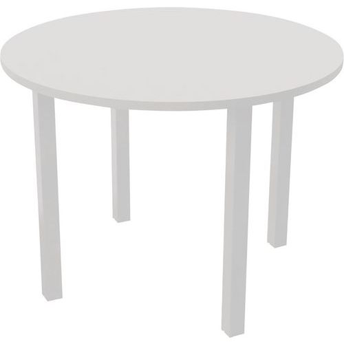 Table Réunion Arche Ã˜ 100 Cm 4 Pieds Blanc / Blanc