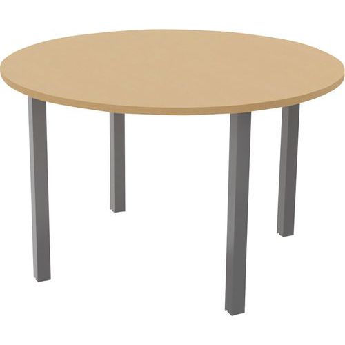 Table Réunion Arche Ã˜ 120 Cm 4 Pieds Hêtre / Alu