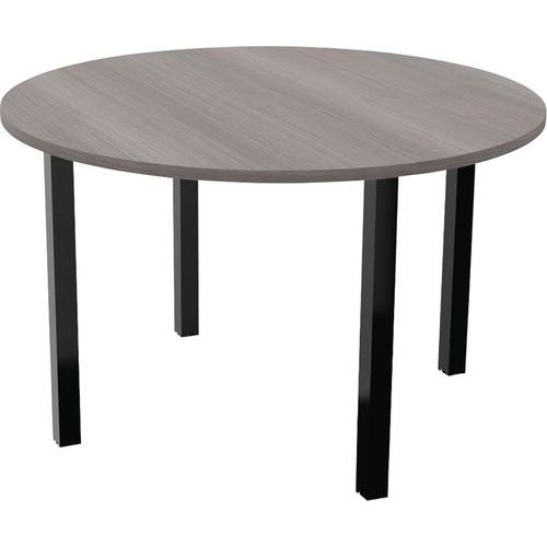 Table Réunion Arche Ã˜ 120 Cm 4 Pieds Cèdre / Noir