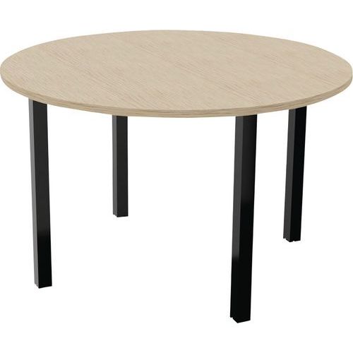 Table Réunion Arche Ã˜ 120 Cm 4 Pieds Chêne / Noir