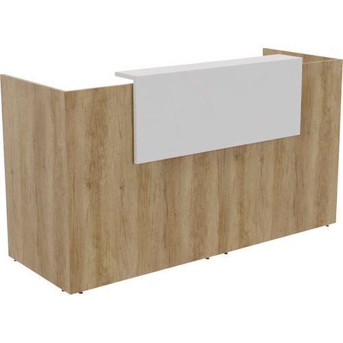 Banque D'accueil Filia + 2 M Blanc/chêne Vieilli