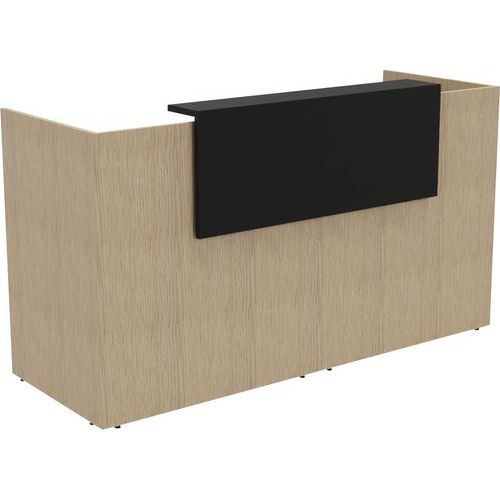 Banque D'accueil Filia + 2 M Noir/chêne Fil