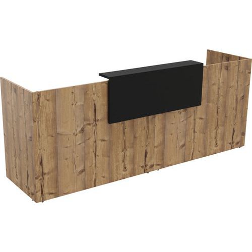 Banque D'accueil Filia + 28 M Noir/chêne Brut