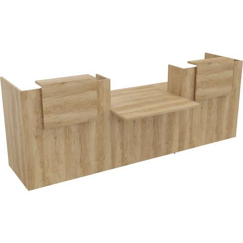 Banque D'accueil Filia + Pmr Centré 3 M Chêne Vieilli