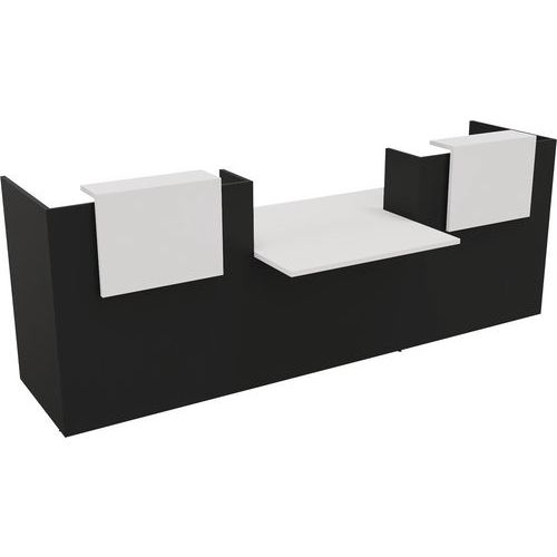 Banque D'accueil Filia + Pmr Centré 3 M Blanc/noir