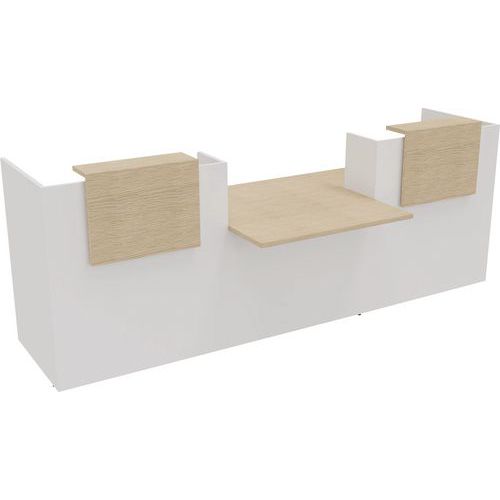 Banque D'accueil Filia + Pmr Centré 3 M Chêne Fil/blanc