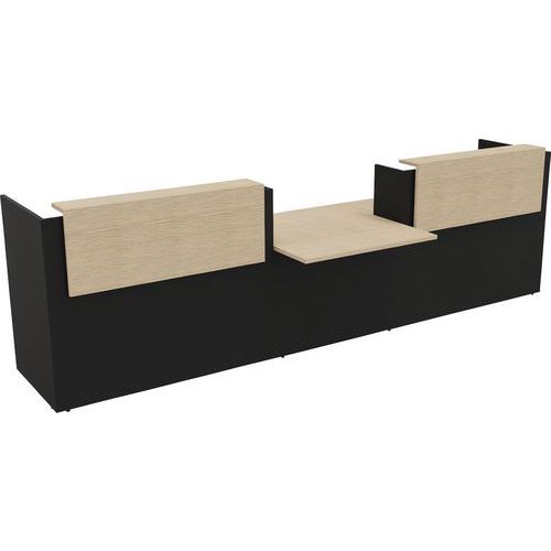 Banque D'accueil Filia + Pmr Centré 38 M Chêne Fil/noir