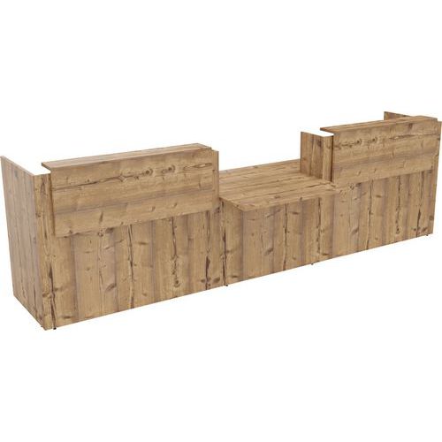 Banque D'accueil Filia + Pmr Centré 38 M Chêne Brut