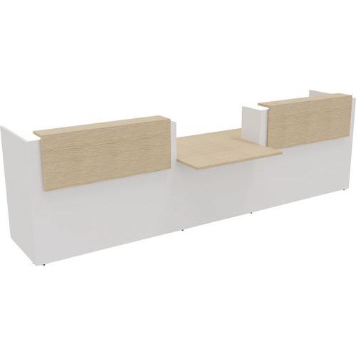 Banque D'accueil Filia + Pmr Centré 38 M Chêne Fil/blanc