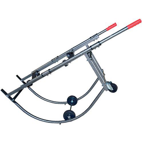 Chariot Porte-fût 300 Kg Basculant Acier Peinture Martelée