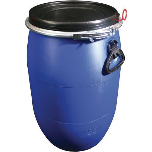 Fût à toit ouvert 60 L Polyéthylène Recyclable - Idéal pour le stockage
