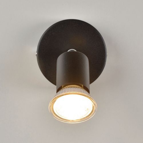 Spot Base Ronde Andy En Métal 1 Lumière Noir