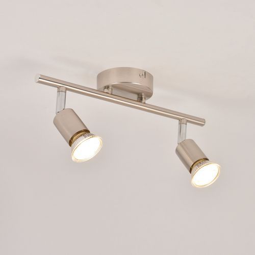 Spot Base Ronde Andy En Métal 2 Lumières Alu Brossé