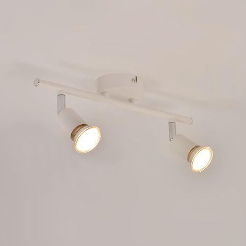 Spot Base Ronde Andy En Métal 2 Lumières Blanc