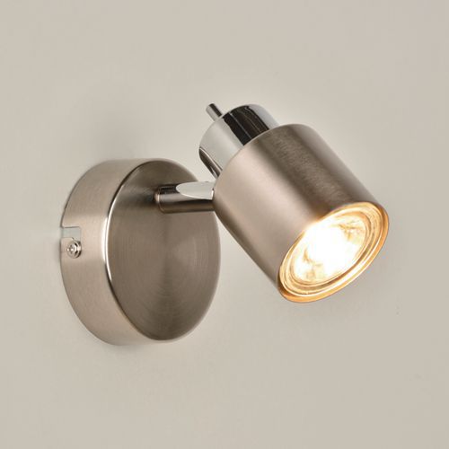 Spot Base Ronde 1 Lumière En Métal. Logan Alu Brossé