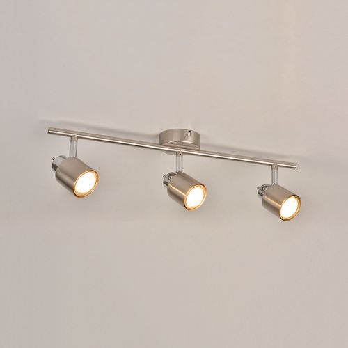 Spot Base Rectangulaire 4 Lumières En Métal. Logan Alu Brossé