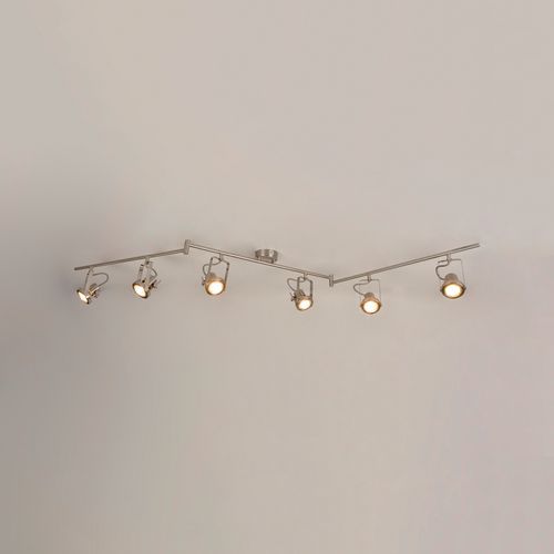 Spot Base Rectangulaire 6 Lumières En Métal Style Contemporain Alu