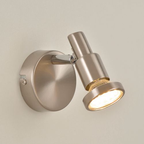 Spot Base Ronde 1 Lumière En Métal Alu Brossé