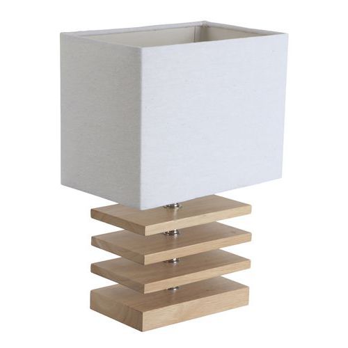 Lampe Rectangle En Bois. Abat-jour Rectangle En Lin Otta Blanc