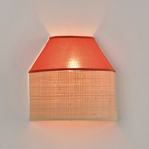 Applique Bi-matière Coton Et Raphia Naturel Tomette