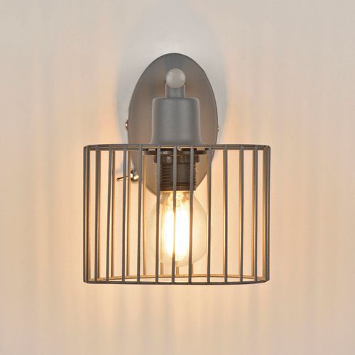 Applique En Métal Métal . Abat-jour Forme Ovale En Métal Anthracite