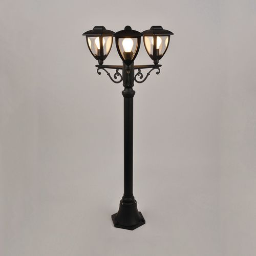 Lampadaire 3 Lumières En Aluminium Diffuseur Polycarbonate Noir