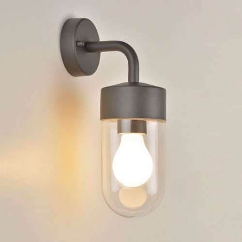 Applique En Acier Globe En Verre Costa Anthracite