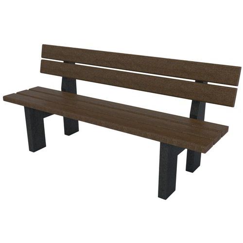 Banc Madrid Junior Primaire 150 Cm - Marron Piètement Noir