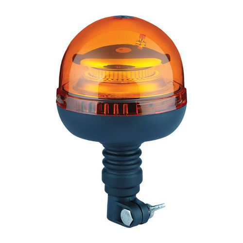 Gyrophare Led 12/24v Avec Base Flexible (din). 20w. Orange