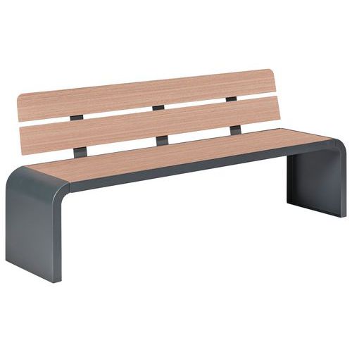 Banc New York 2 M Chêne Clair/métal Gris 7016