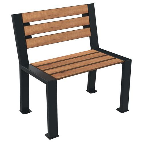 Banc Berlin 1 Place Lames Pin Tyrol/métal Gris 7016