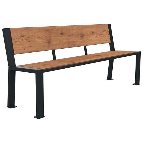 Banc Berlin 1.80 M Pin Tyrol/métal Gris 7016