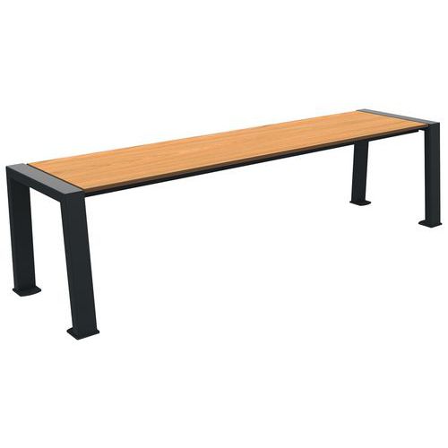 Banquette Berlin 1.80 M Teck/métal Gris 7016