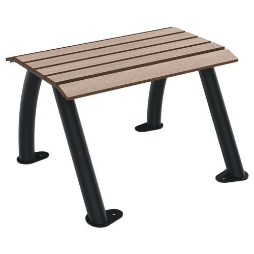 Banquette Sydney 1 Place Lames Chêne Clair/métal Gris 7016