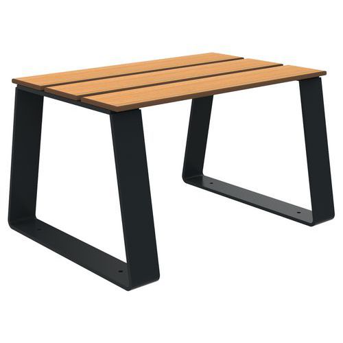 Banquette Havane 1 Place Lames Teck/métal Gris 7016