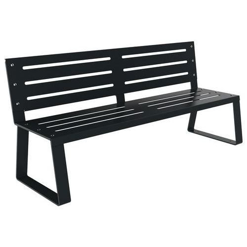 Buton Design - Banc HAVANE 1.80m Métal Ajouré Gris Foncé - Mobilier Urbain Extérieur - 61kg - Design et Durable