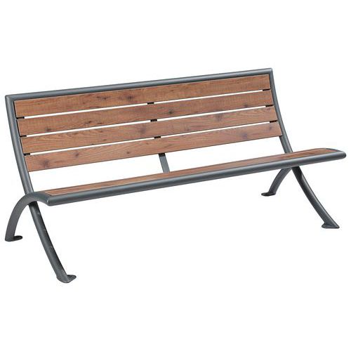 Banc Venise 1.80 M Lames Pin Tyrol/métal Gris 7016