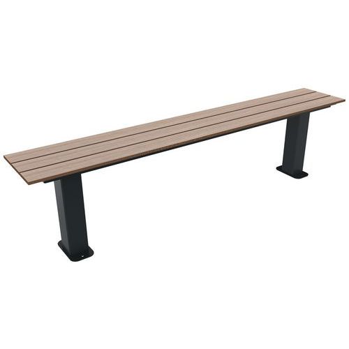 Banquette Cancale 1.80 M Lames Chêne Clair/métal Gris 7016