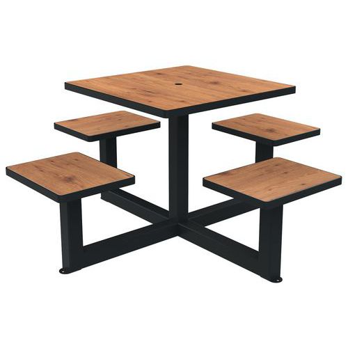 Table Bancs Orpin 1.54 M Trou Para Pin Tyrol/métal Gris 7016