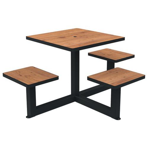 Table Bcs Orpin Pmr 1.15m Trou Para Pin Tyrol/mét Gris 7016