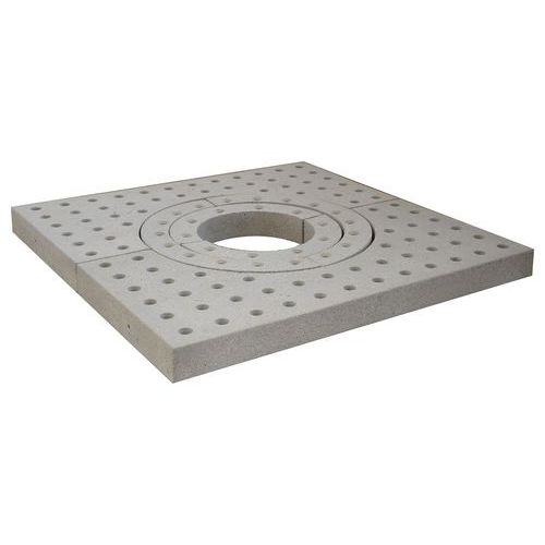 Buton Design - Grille d'arbre ARBEA carrée béton gris sablé - 160x160 cm - Voirie durable et esthétique
