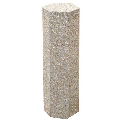 Buton Design - Borne VIBON Béton Hexagonale Beige - H 102cm - Poids 95kg - Tiges Filetées - Voirie