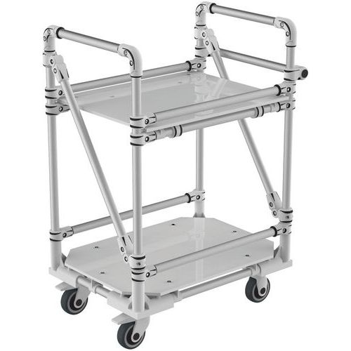 Chariot Aluminium 2 Niveaux Avec Butées - 350 Kg