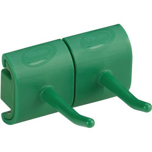 Support Mural Hygiénique - Double Crochet - 83cm - Vert