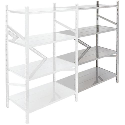 Actiwork - Rayonnage médical inox - 1000x600x1816mm - 4 tablettes pleines - Charge 200kg/tablette - Montage sans outils