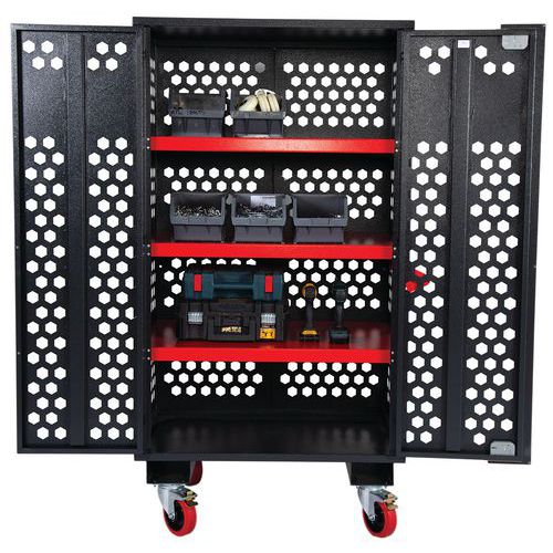Armoire Mobile Fittings Cabinet Grillagée- Fc6 1000x750x1880 Mm