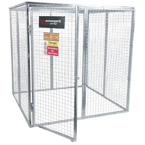 Armorgard - Cage de stockage pour bouteilles de gaz Gorilla Gas Cage GGC11 - 2700x1800x1800 mm - 98 bouteilles - 1 porte - Recyclable