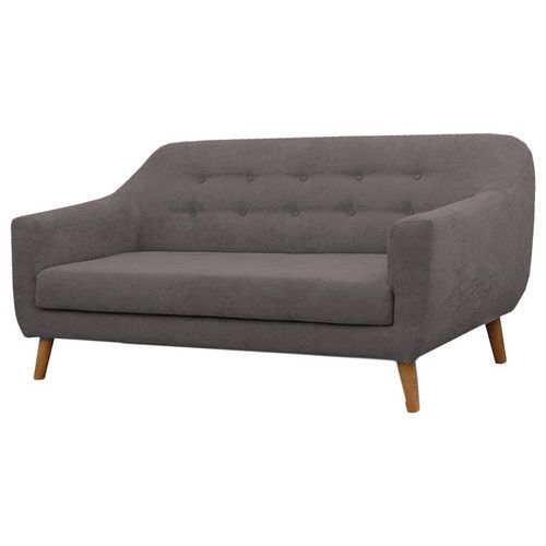 Canapé 3 places Alix tissu polyester taupe - Confort et design pour votre salon - 180cm de largeur