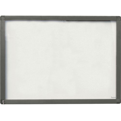 Planorga - Vitrine Murale Extérieure Antarès - 71 x 74 cm - Porte Battante Plexiglas Magnétique - Gris Aluminium - NF Environnement