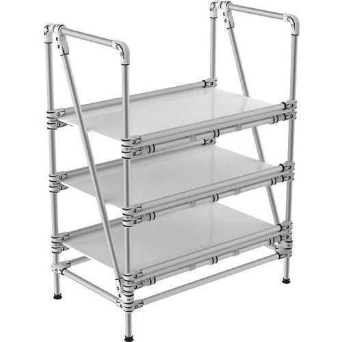 Rayonnage Alu à Rebord 3 Tablettes 900x600x1295